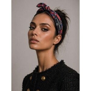 Vintage Pierre Balmain Silk Men's‎ Tie Upcycled Silk Headband Bow Top Knot